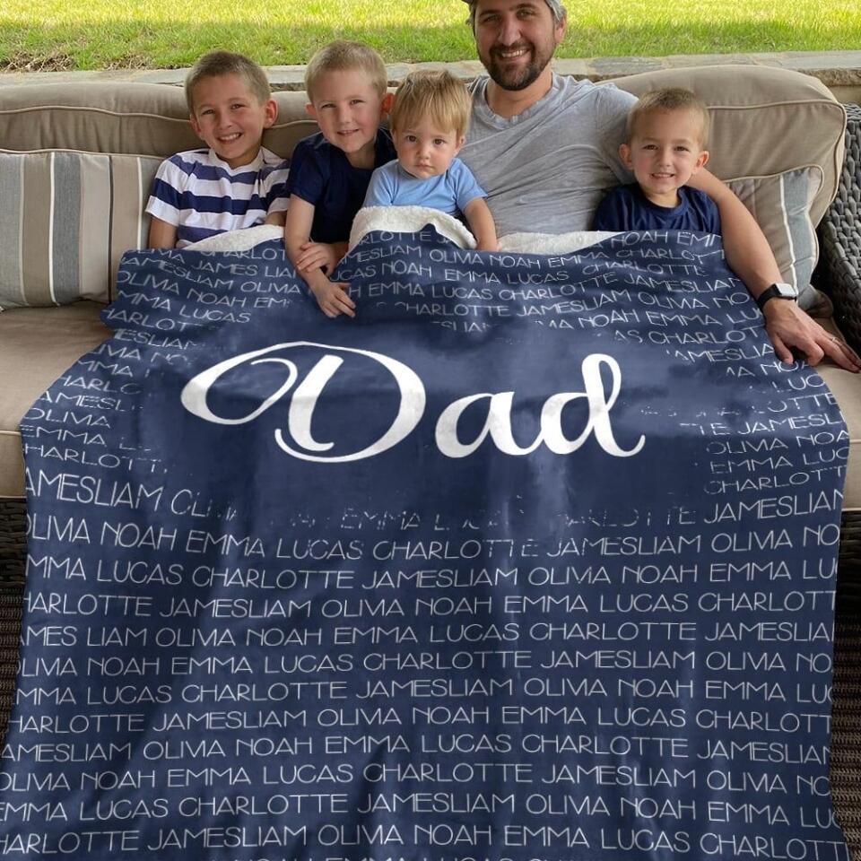 Best Birthday Gifts for Mom/ Grandma/Gigi/ Nana - Personalized Fleece Blanket for Family - 208IHNBNBL557