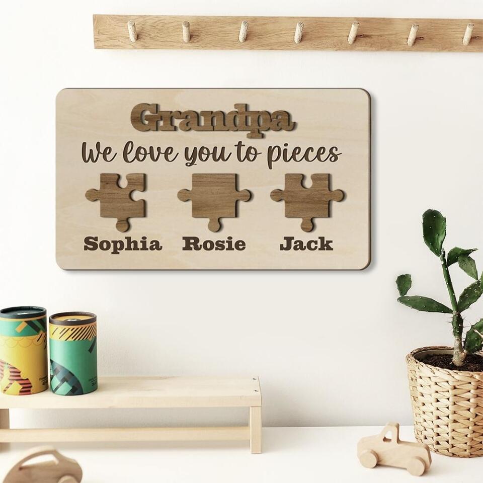 Best Gift for Grandpa - Personalised Gift for Grandpa-Grandpa Birthday Gifts - Custom Wooden Layered Art Pieces -207HNBNLP477