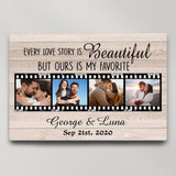 Every Love Story Is Beautiful Personalized Canvas Poster