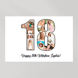 Happy Birthday Milestone - Personalized Canvas/poster 18 Year Old for Her/Daughter/Niece - 208IHNBNCA560