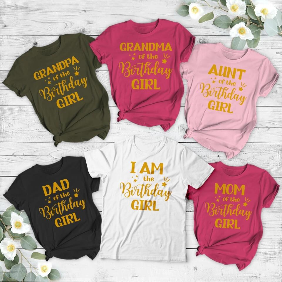 Birthday Girl And Crew Custom Tshirt Matching Tshirt For Family Birthday Gift For Daughter