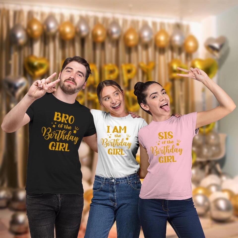 Birthday Girl And Crew Custom Tshirt Matching Tshirt For Family Birthday Gift For Daughter