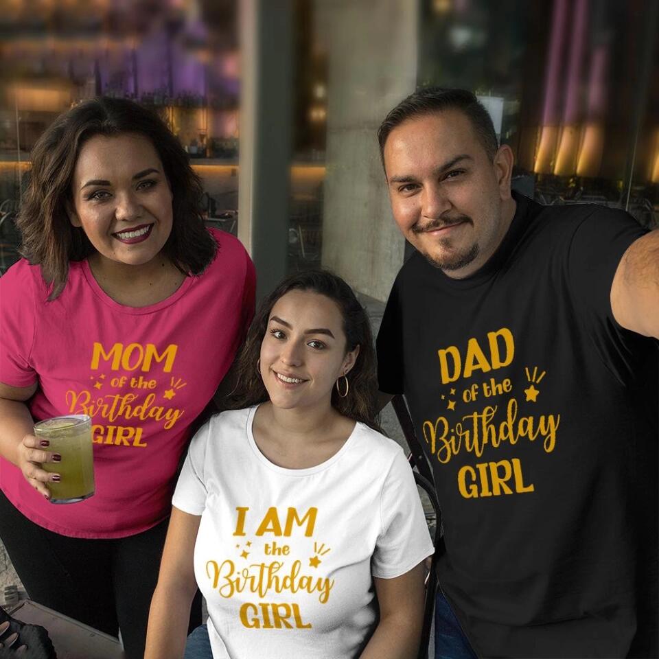 Birthday Girl And Crew Custom Tshirt Matching Tshirt For Family Birthday Gift For Daughter