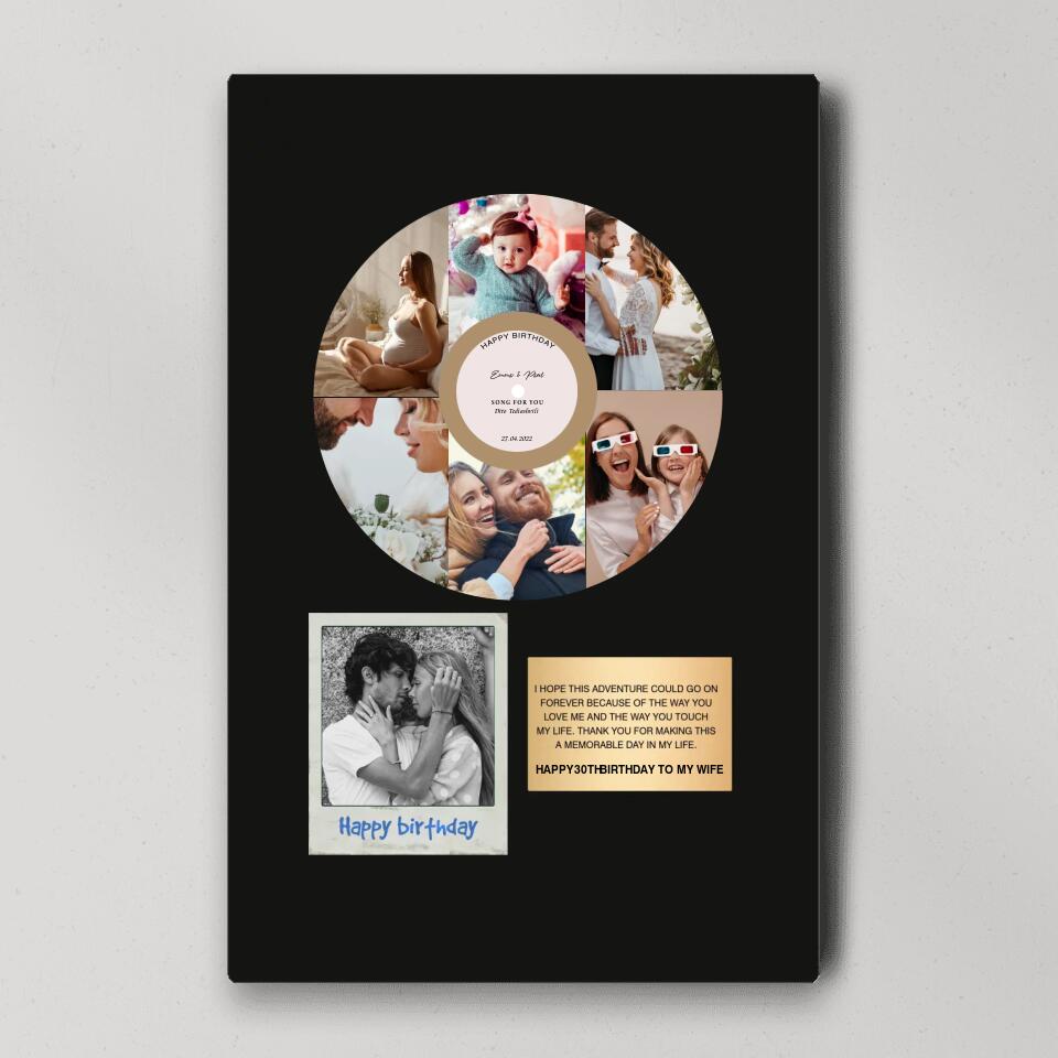 Happy Birthday Song Custom Canvas Poster Birthday Gift