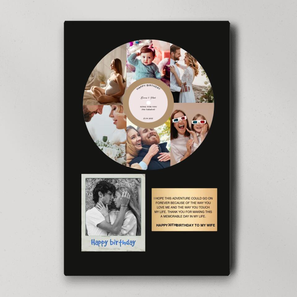 Happy Birthday Song Custom Canvas Poster Birthday Gift