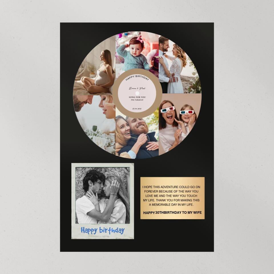 Happy Birthday Song Custom Canvas Poster Birthday Gift