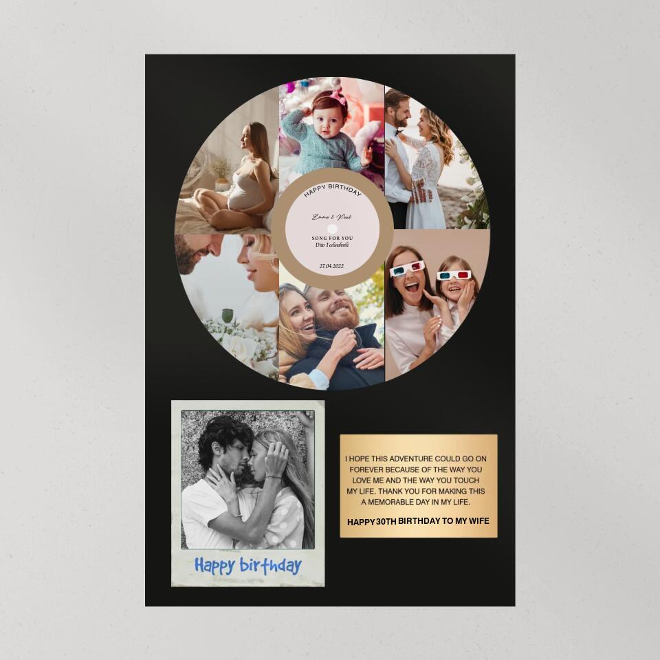 Happy Birthday Song Custom Canvas Poster Birthday Gift