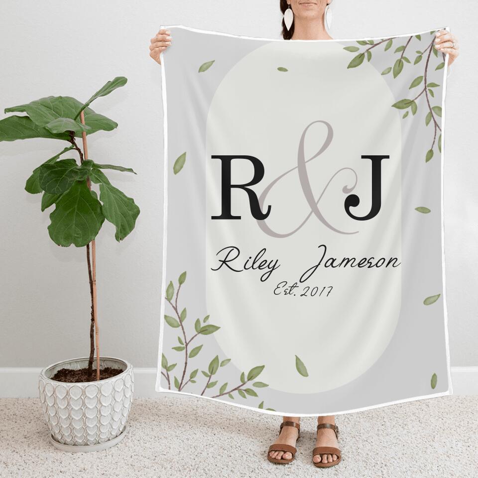 50th Anniversary Gift For Wife - Personalized Blanket For Husband and Wife  - Home Decor, Gift from Daughter, Gift for Mom, Grandma - 208IHNBNBL513