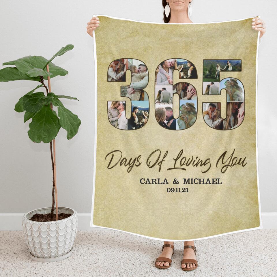 365 Days of Loving You - Personalized Blanket - Gifts For Couple Him/Her - 208IHPBNBL081