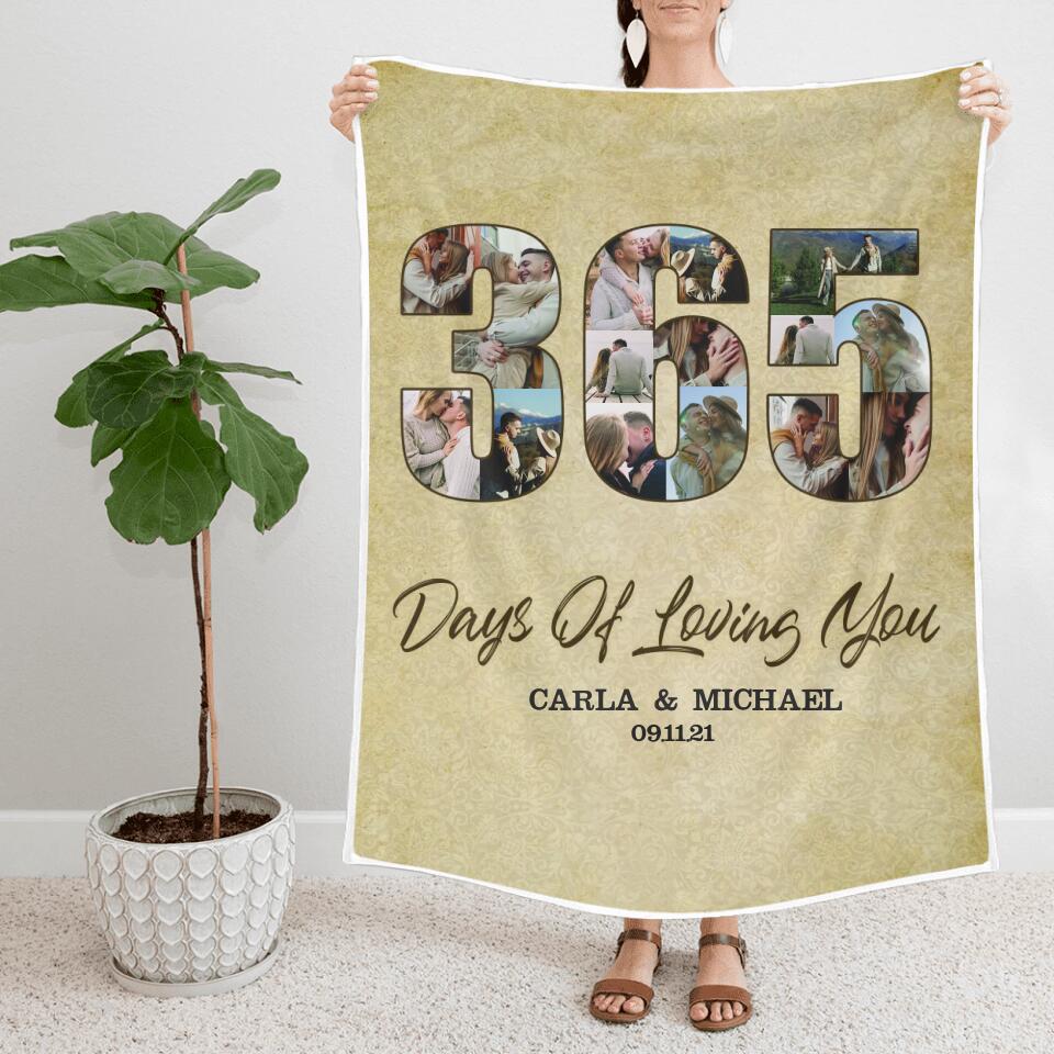 365 Days of Loving You - Personalized Blanket - Gifts For Couple Him/Her - 208IHPBNBL081