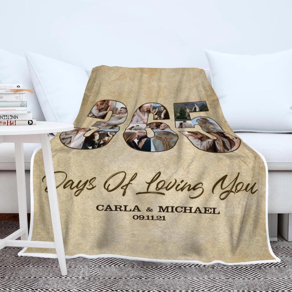 365 Days of Loving You - Personalized Blanket - Gifts For Couple Him/Her - 208IHPBNBL081