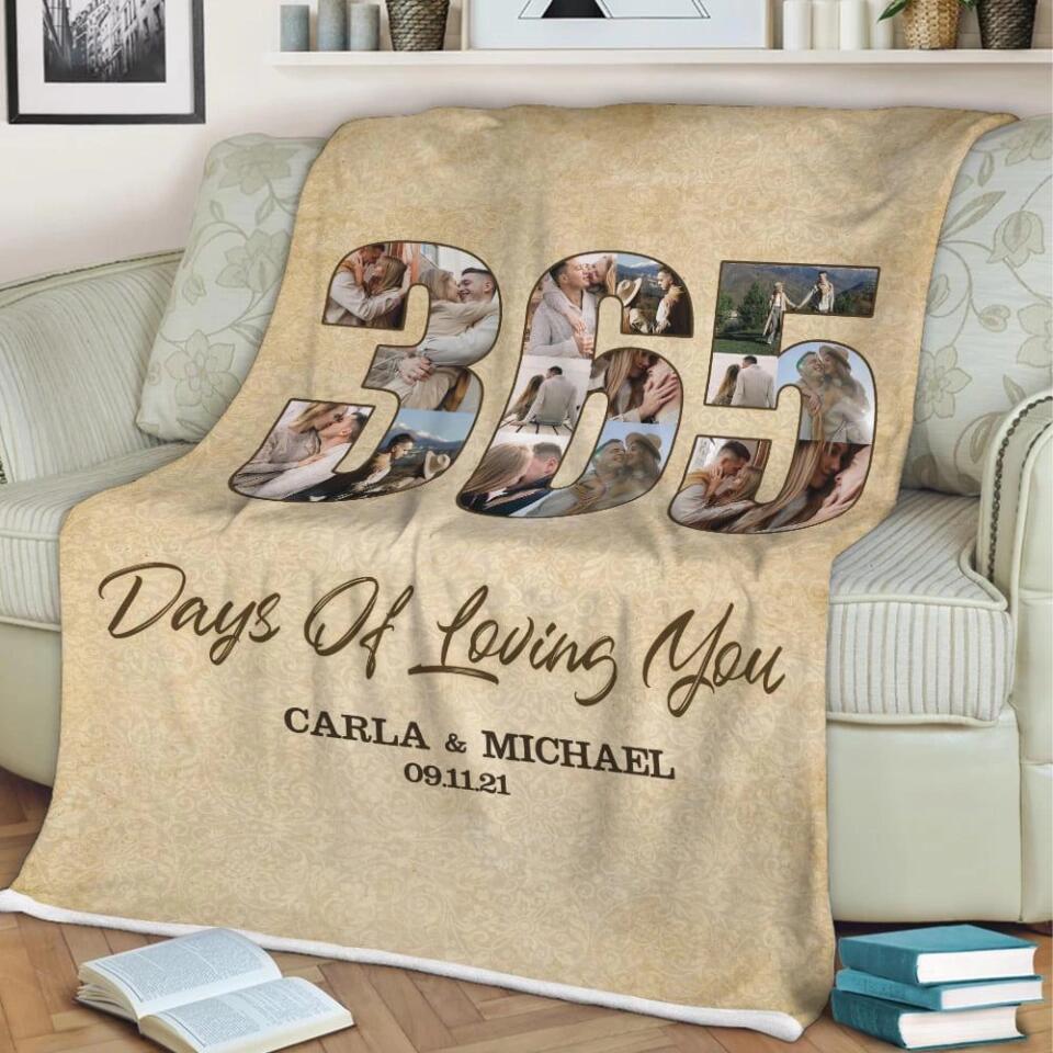 365 Days of Loving You - Personalized Blanket - Gifts For Couple Him/Her - 208IHPBNBL081