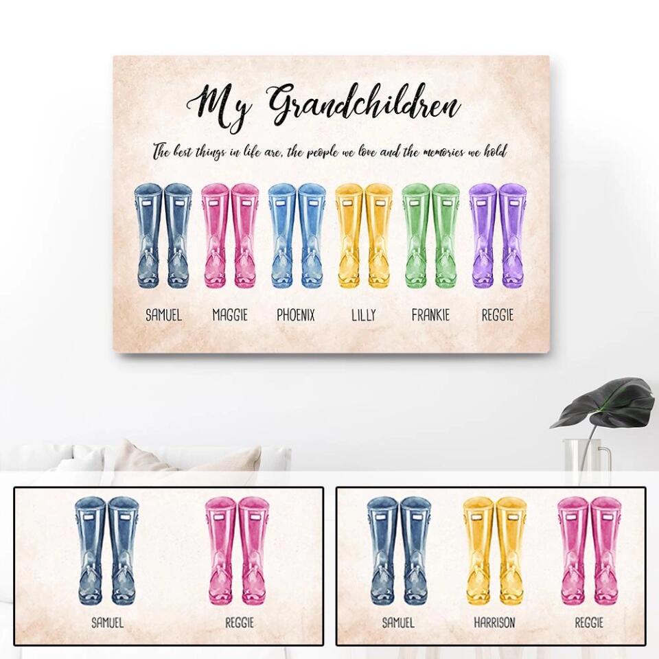 My Grandchildren The Best Thing In Life Custom Canvas Poster Gift For Grandparents