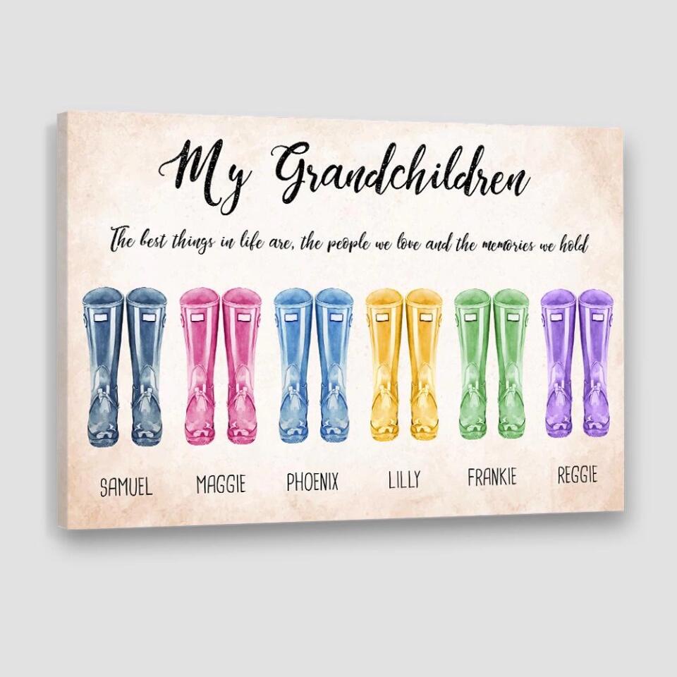 My Grandchildren The Best Thing In Life Custom Canvas Poster Gift For Grandparents