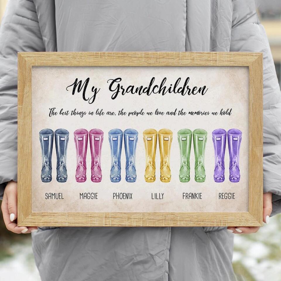 My Grandchildren The Best Thing In Life Custom Canvas Poster Gift For Grandparents