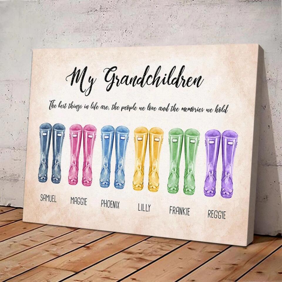 My Grandchildren The Best Thing In Life Custom Canvas Poster Gift For Grandparents