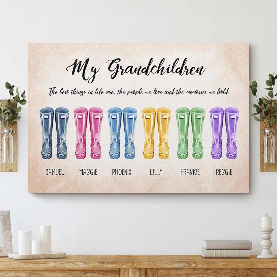 My Grandchildren The Best Thing In Life Custom Canvas Poster Gift For Grandparents