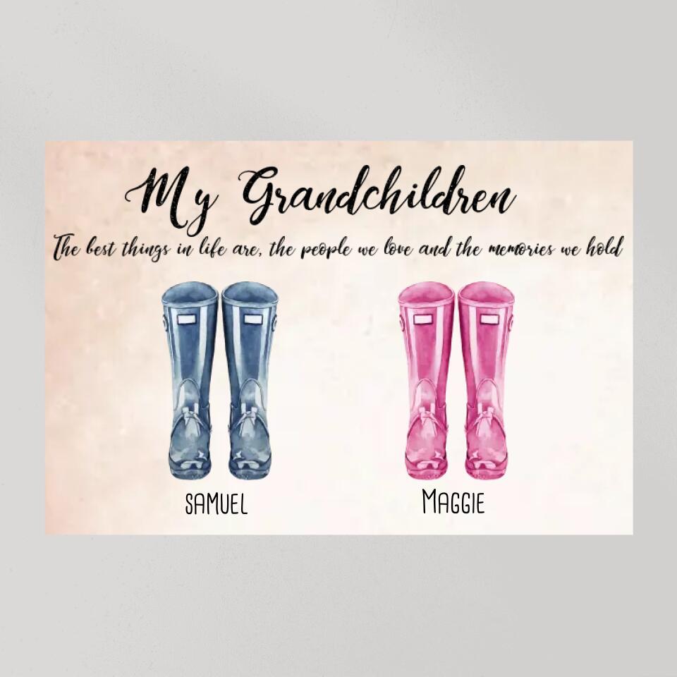My Grandchildren The Best Thing In Life Custom Canvas Poster Gift For Grandparents