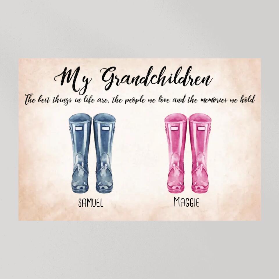 My Grandchildren The Best Thing In Life Custom Canvas Poster Gift For Grandparents
