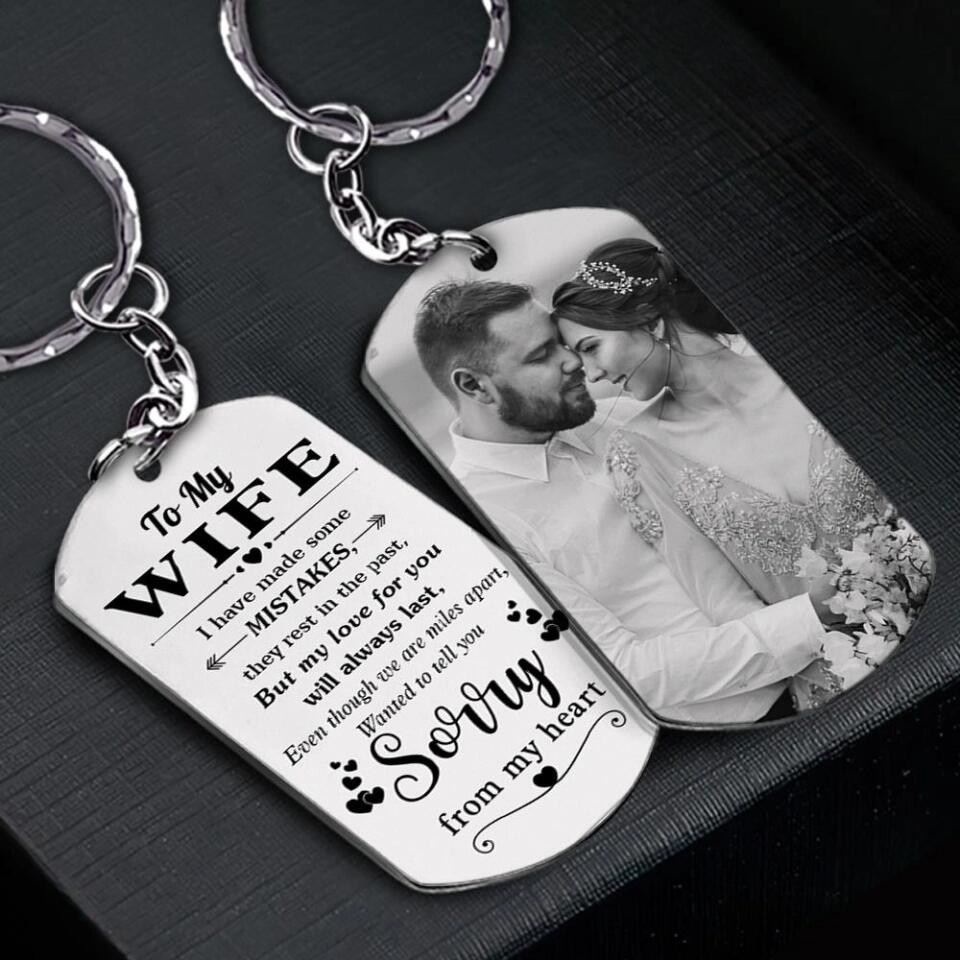 Sorry Wife From My Heart - Personalized Keychain - Sorry Wife Gifts