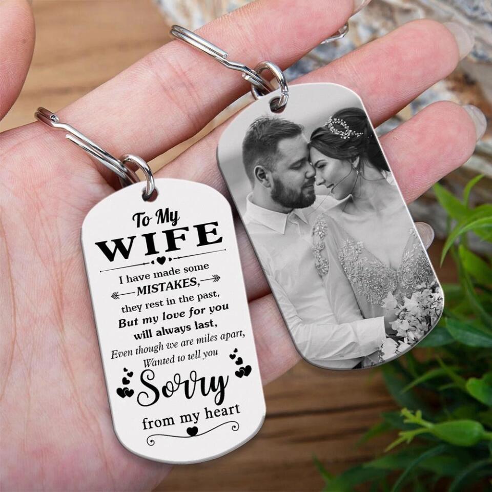 Sorry Wife From My Heart - Personalized Keychain - Sorry Wife Gifts