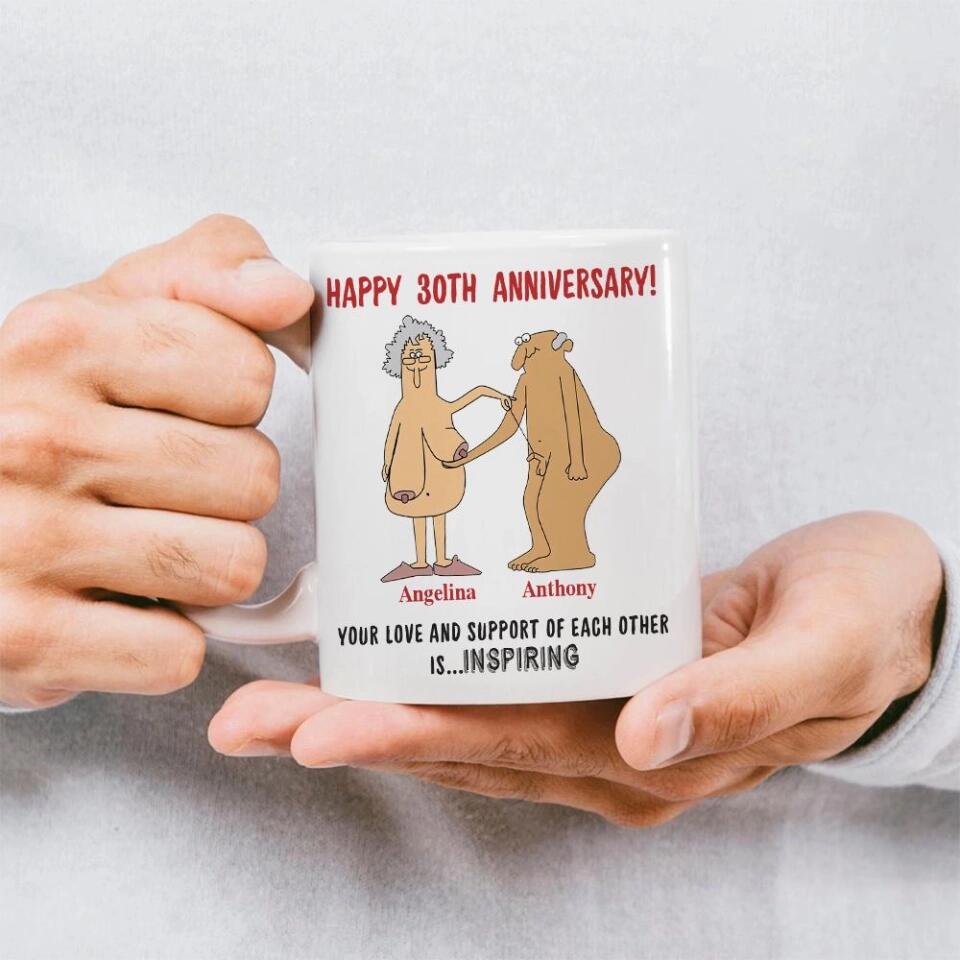 Love Is Supporting Each Other - Custom Mugs, Anniversary Mug For Wife Husband, Couple, Tea Cup, Holiday Mug Gift Funny for New Year Valentine Anniversary - 208IHPTHMU111