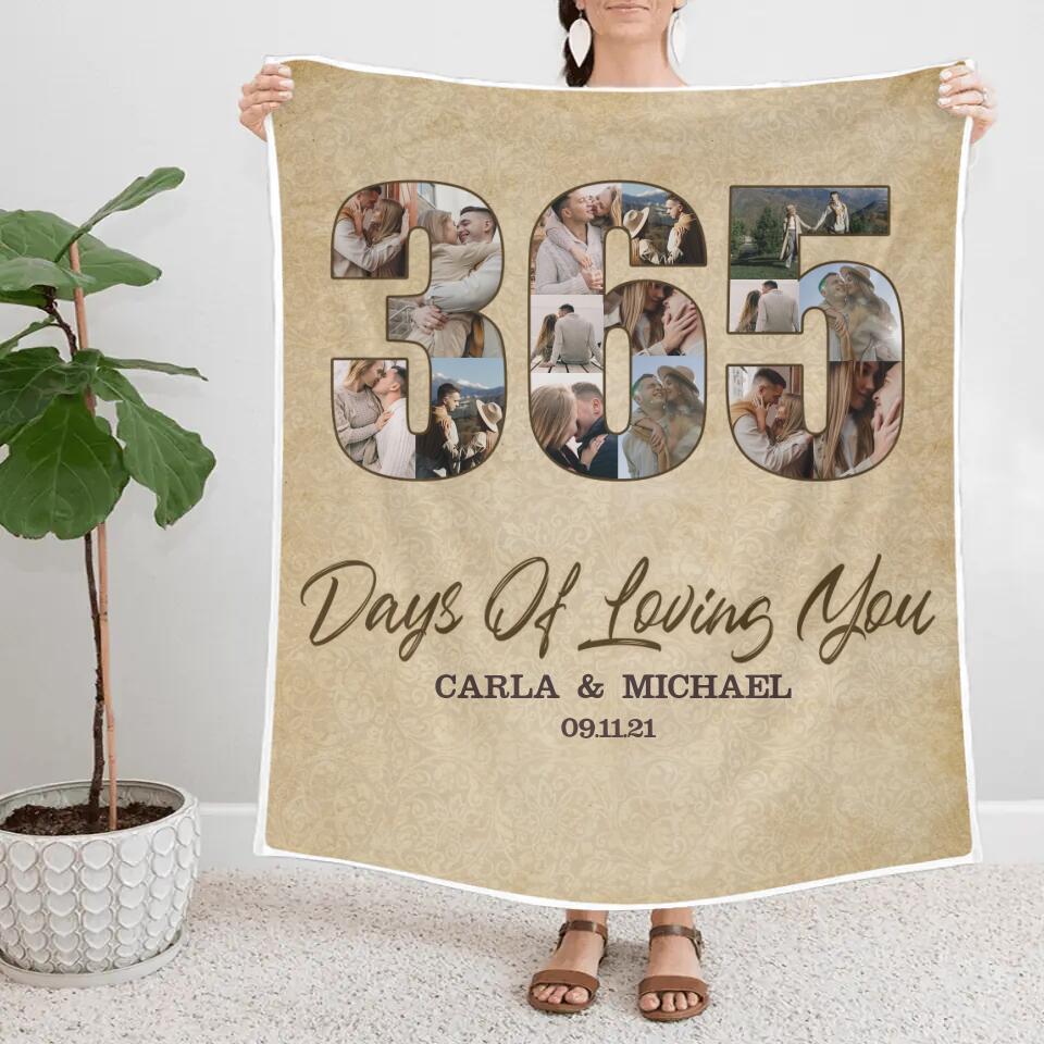 365 Days of Loving You - Personalized Blanket - Gifts For Couple Him/Her - 208IHPBNBL081