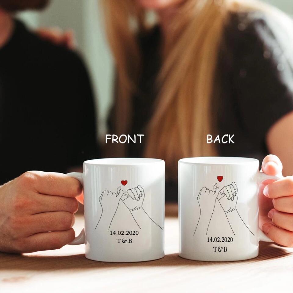 Personalized Valentine Gifts - Custom Gifts for Couple Mug 3 Styles - Personalized White Mug