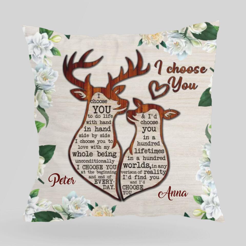 I'd Find You And I Choose You At The Beginning And End Of Everyday- Best Personalized Pillow Gift For Wedding Anniversary-209IHPTHPI142