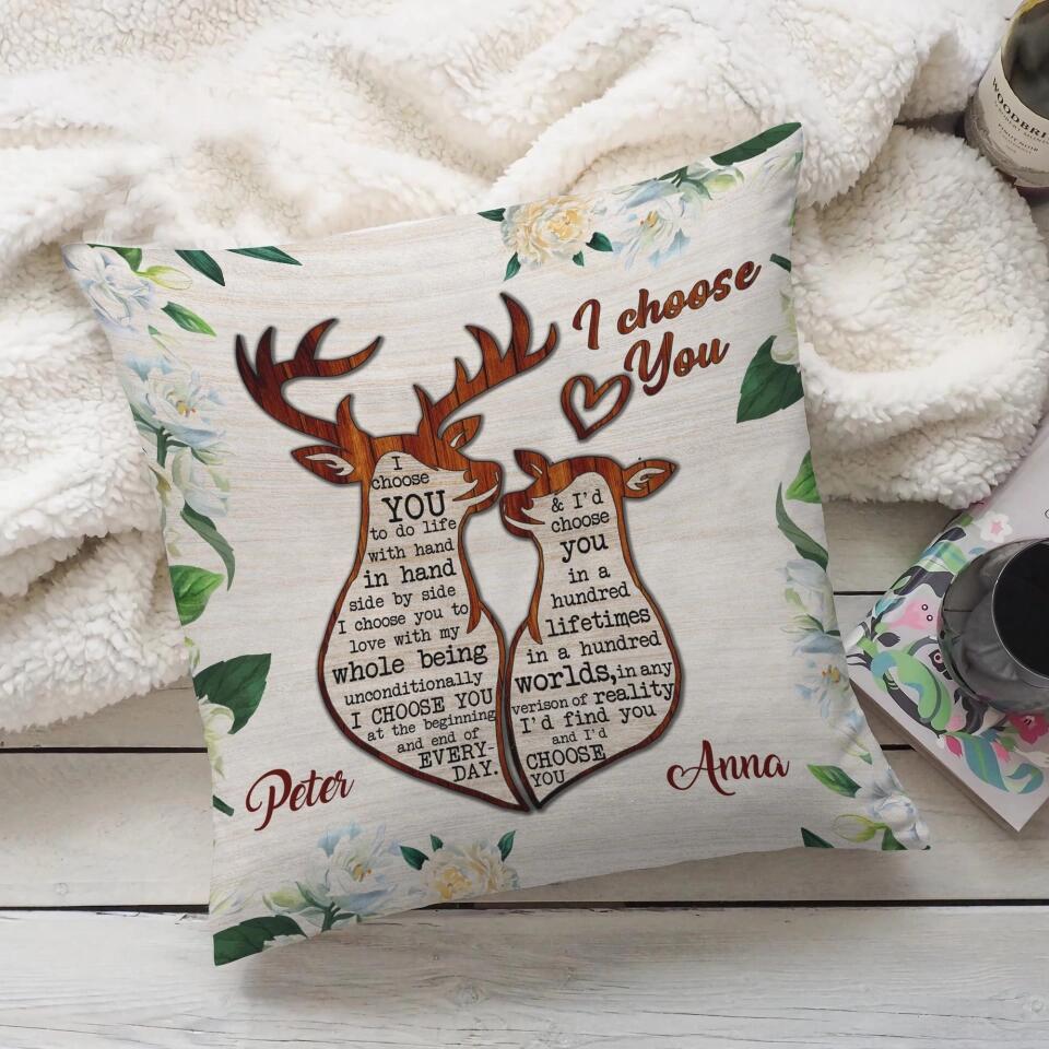 I'd Find You And I Choose You At The Beginning And End Of Everyday- Best Personalized Pillow Gift For Wedding Anniversary-209IHPTHPI142