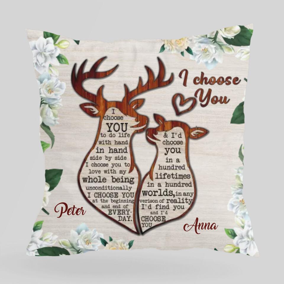 I'd Find You And I Choose You At The Beginning And End Of Everyday- Best Personalized Pillow Gift For Wedding Anniversary-209IHPTHPI142