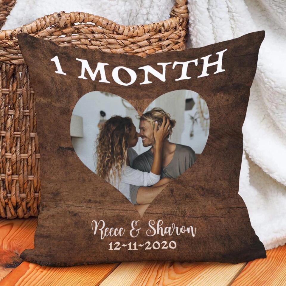 When I Say I Love You More Couple Saying, Custom Name Photo And Date, Personalized Pillow Gift For Anniversary