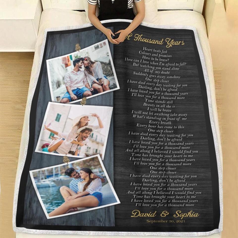 Love Song And Lyrics Custom Blanket Anniversary Gift For Couples