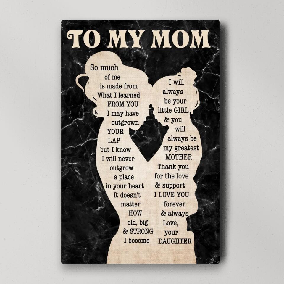 Love Message To My Mom From Daughter Canvas Poster Mother's Day Gifts