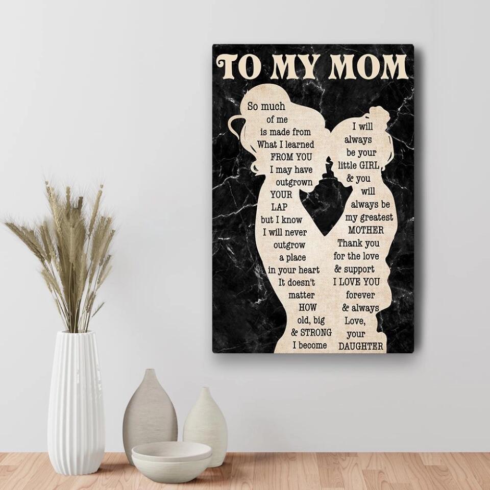 Love Message To My Mom From Daughter Canvas Poster Mother's Day Gifts