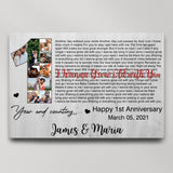 Happy 1 Year Anniversary and Counting - Personalized Canvas Poster Wall Art Decor Home Decor - Gift for Wife, Husband, Girlfriend, Boyfriend On Valentine's Day - 209IHPTHCA140