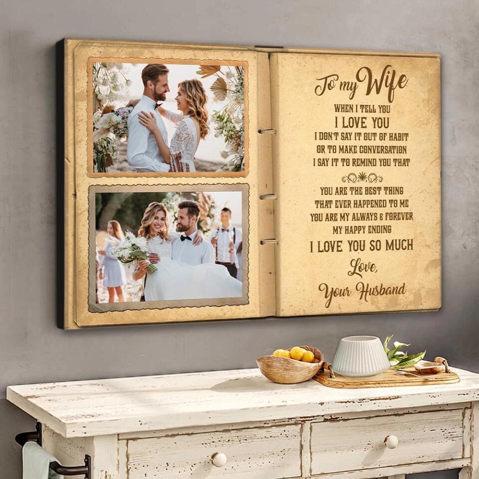 Notebook To My Wife Custom Canvas Poster Anniversary Gift For Her