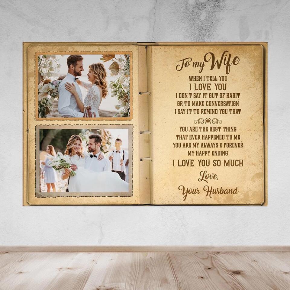 Notebook To My Wife Custom Canvas Poster Anniversary Gift For Her