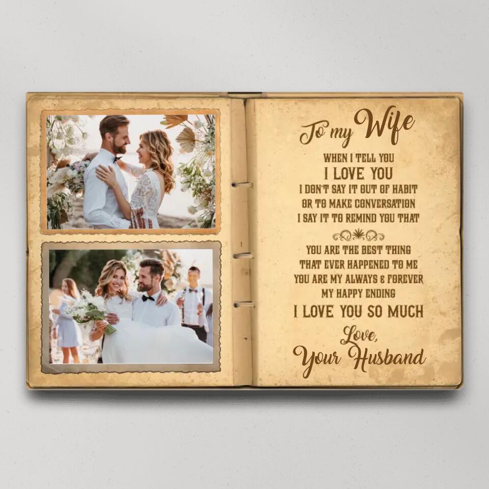 Notebook To My Wife Custom Canvas Poster Anniversary Gift For Her
