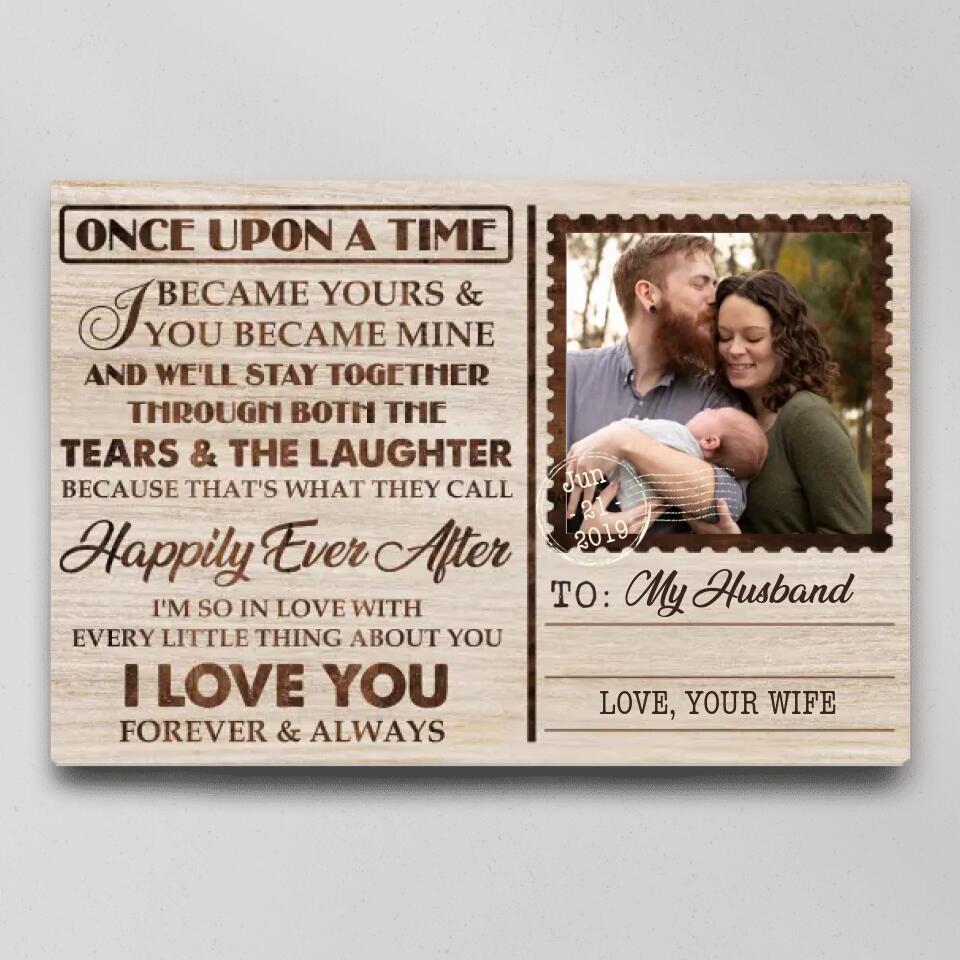 Once Up On A Time Envelope Canvas Style - Personalized Canvas Poster Wall Art Home Decor - Gift for Wife, Husband, Girlfriend, Boyfriend On Valentine's Day, Anniversary, Birthday -  209IHPTHCA152