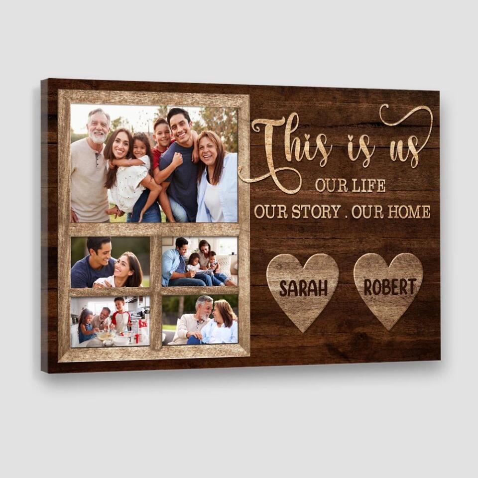 This Is Us Our Life Our Story Our Home Custom Canvas Poster Family Gift