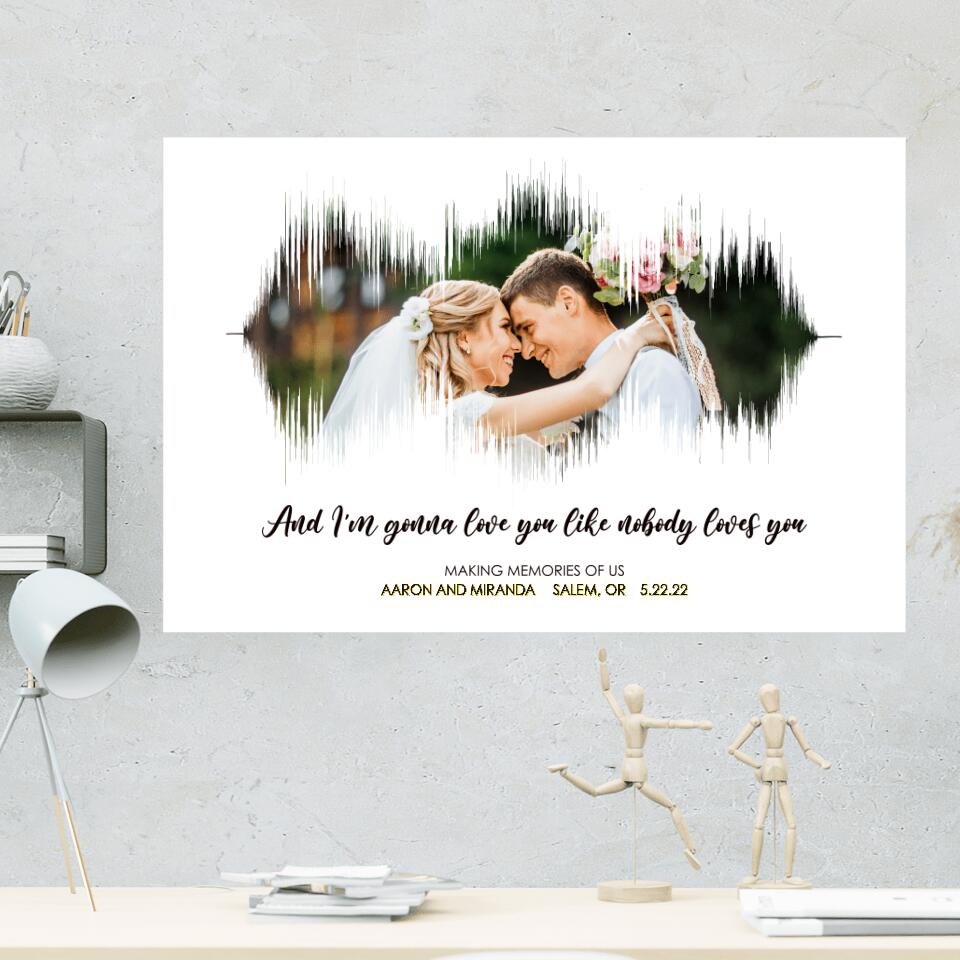I'm Gonna Love You Like Nobody Loves You Custom Canvas Poster Anniversary Gift For Couples