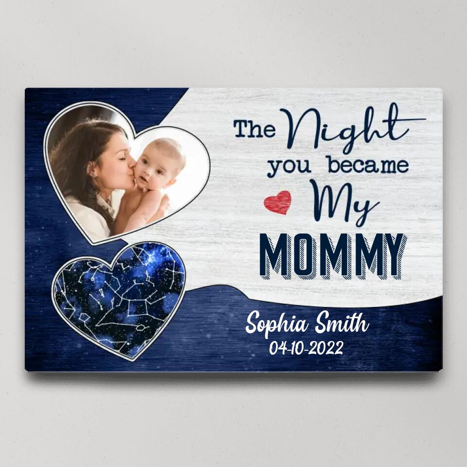 The Night You Became My Daddy Mommy Custom Canvas Poster Mother's Day Gift