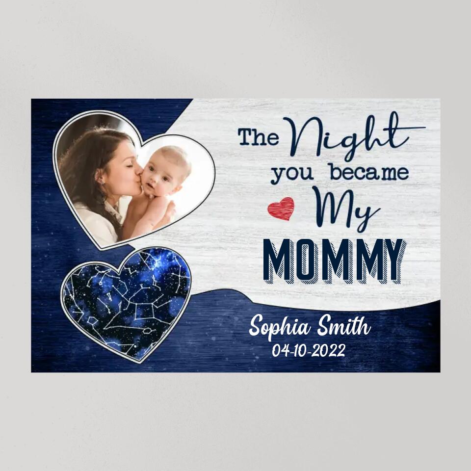 The Night You Became My Daddy Mommy Custom Canvas Poster Mother's Day Gift