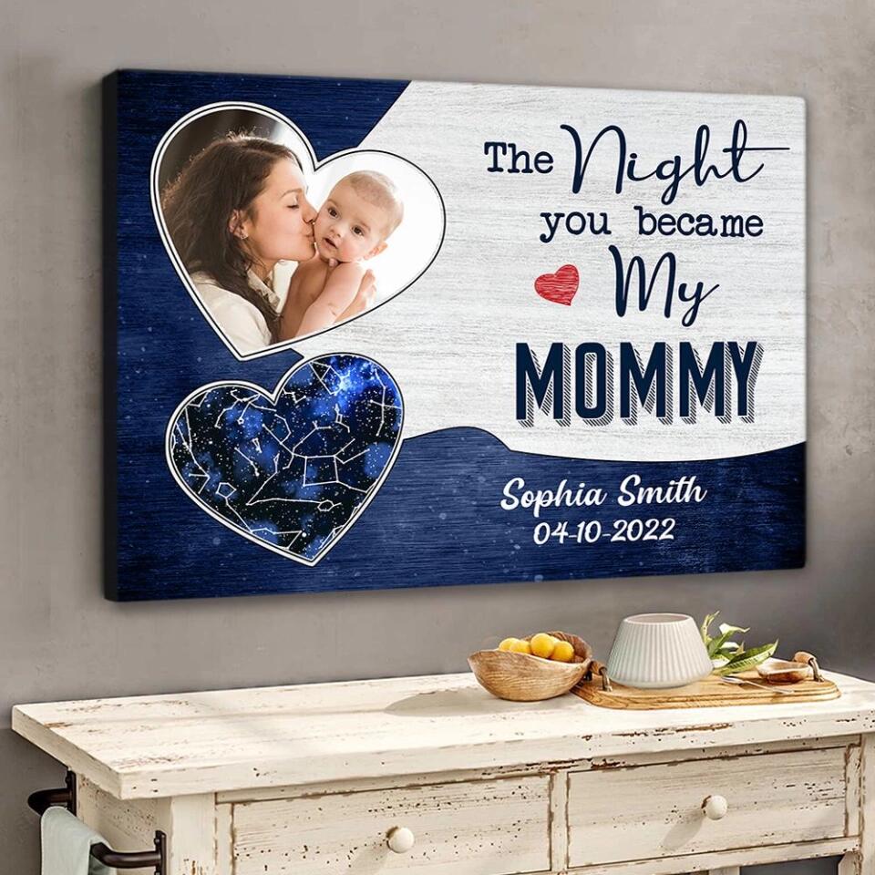 The Night You Became My Daddy Mommy Custom Canvas Poster Mother's Day Gift
