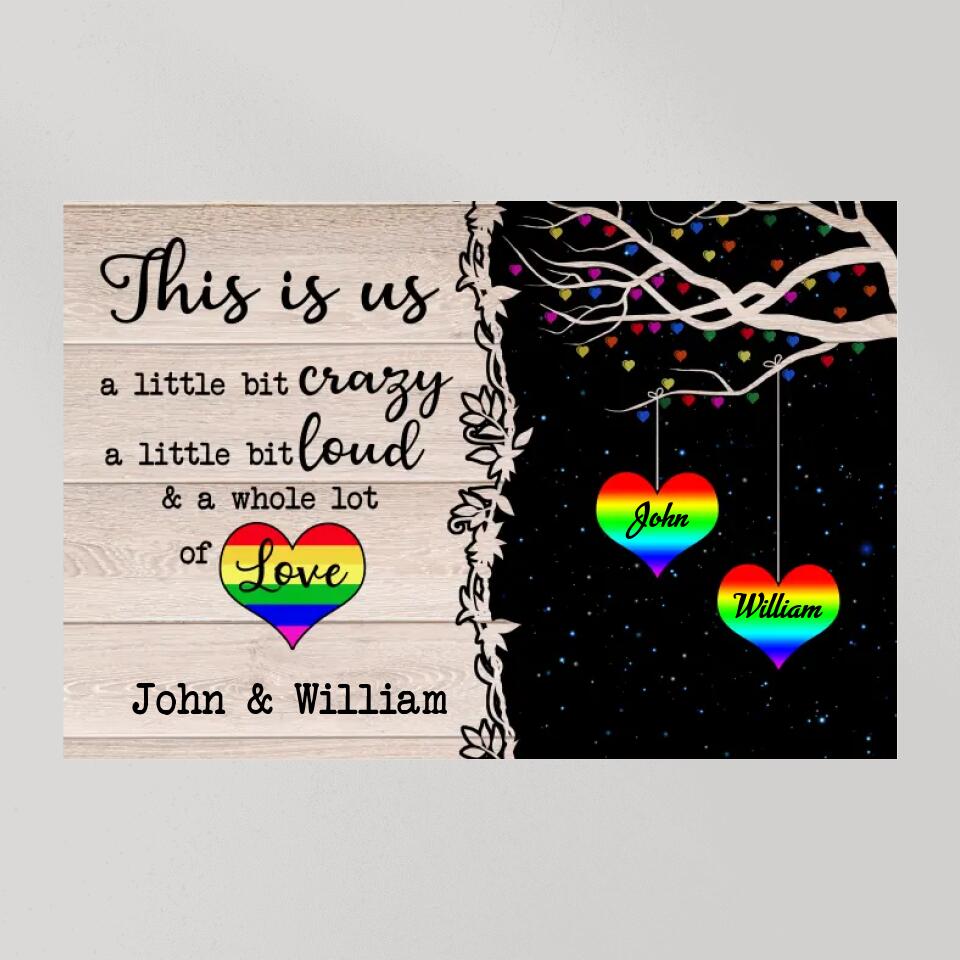 LGBT This Is Us Custom Canvas Poster Anniversary Gifts For Couples