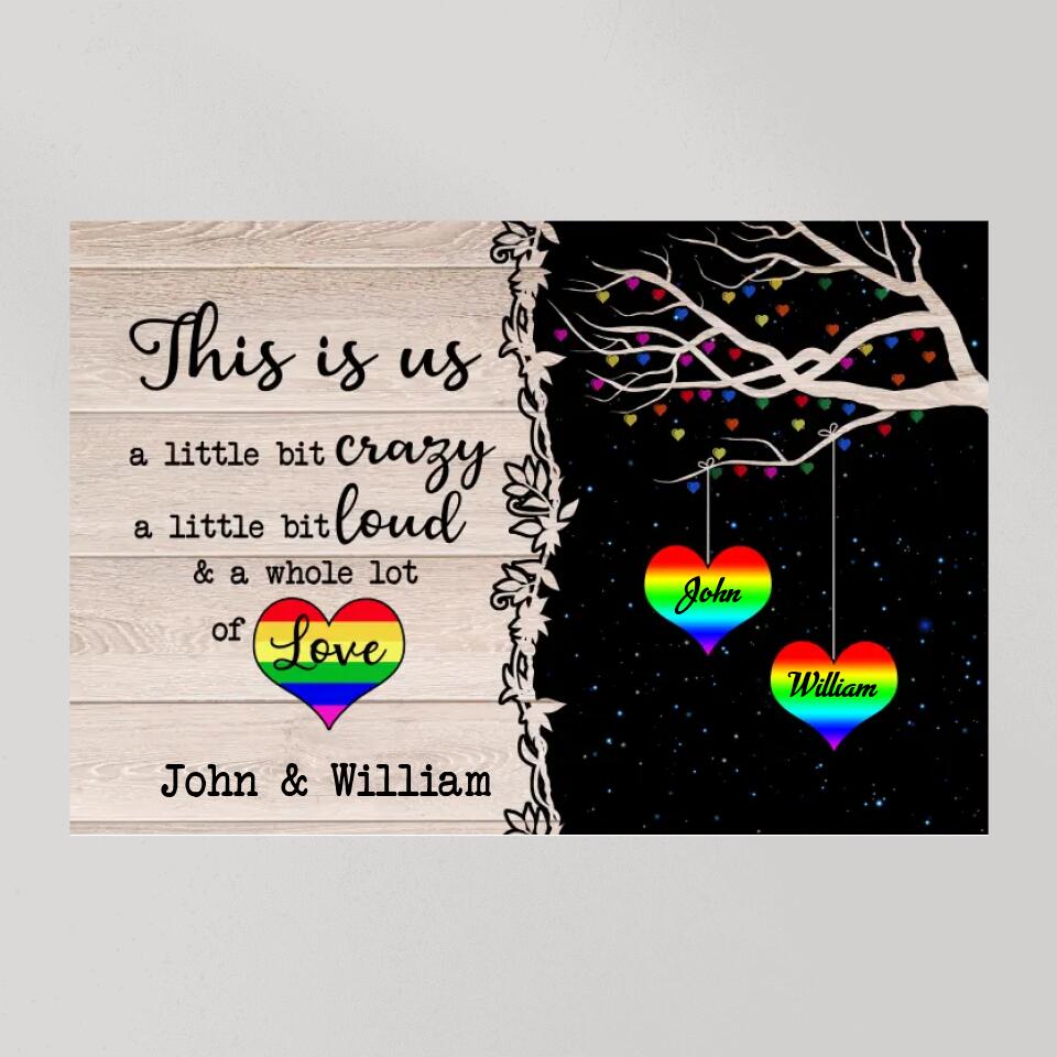 LGBT This Is Us Custom Canvas Poster Anniversary Gifts For Couples