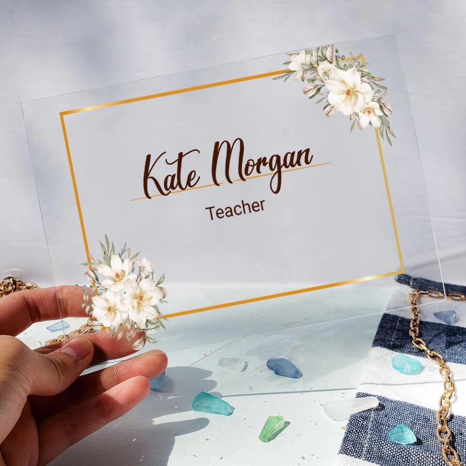 Best Gift Ideas for Teacher/ Principals - Teacher Appreciation Gift Custom Desk Name Plate Plaque , Teacher Appreciation Gift , Teacher Name Sign - 209IHNTHAP630