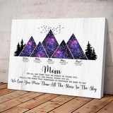 Mom For All The Times That We Forgot To Thank You We Love You More Than All The Stars In The Sky Custom Star Map-Best Personalized Poster/Canvas Gift For Birthday-209IHNBNCA627