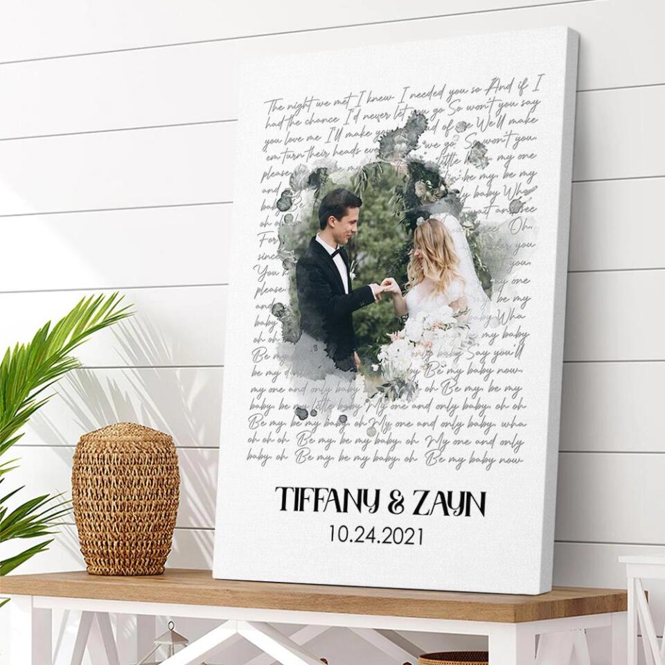 Time Fade Away Meaningful Song Lyrics Custom Canvas Poster Anniversary Gift For Couples